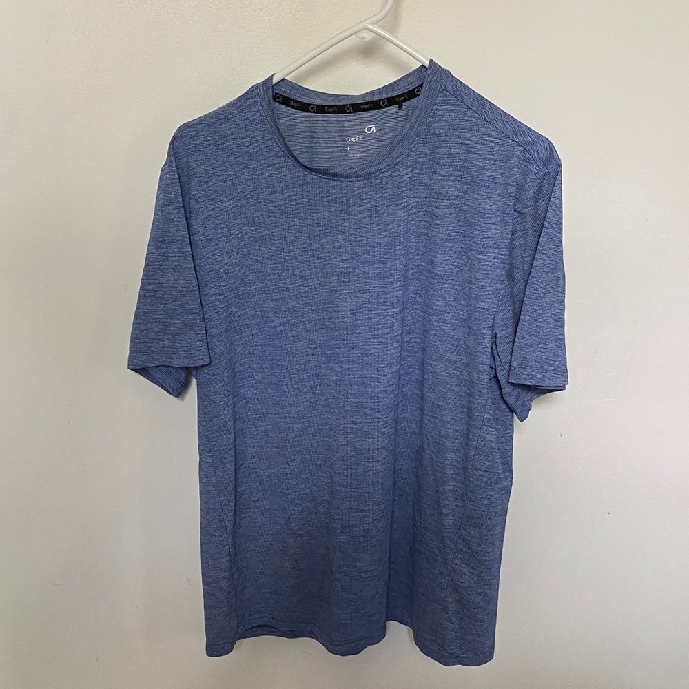 GAP Heathered Blue Gapfit Short Sleeve Tee